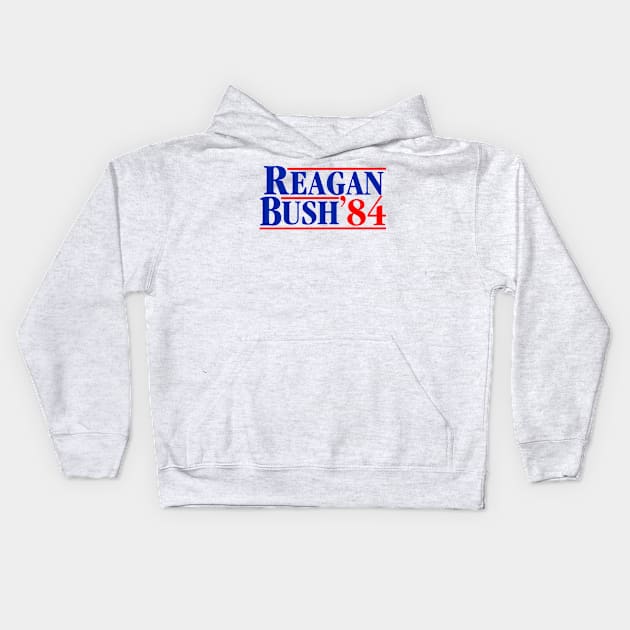 Reagan Bush 84 Kids Hoodie by Tainted